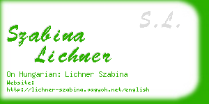 szabina lichner business card